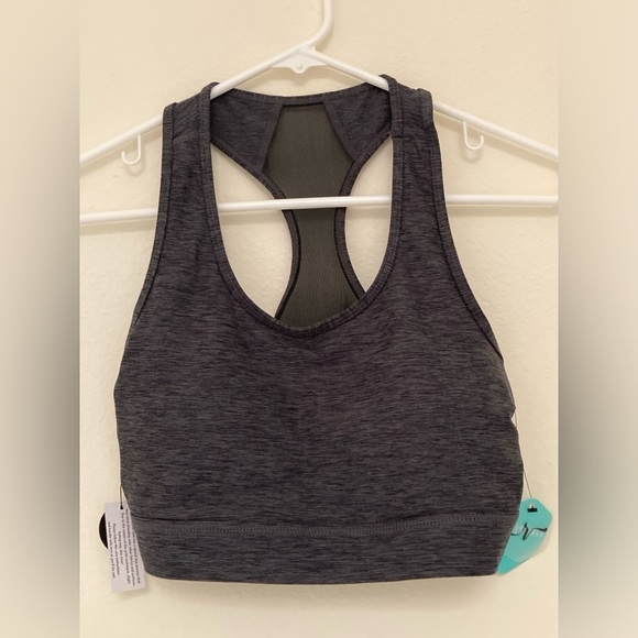 LuLaRoe Rise Invincible Sports Bra - dark heather grey, sz S. - Picture 1 of 12